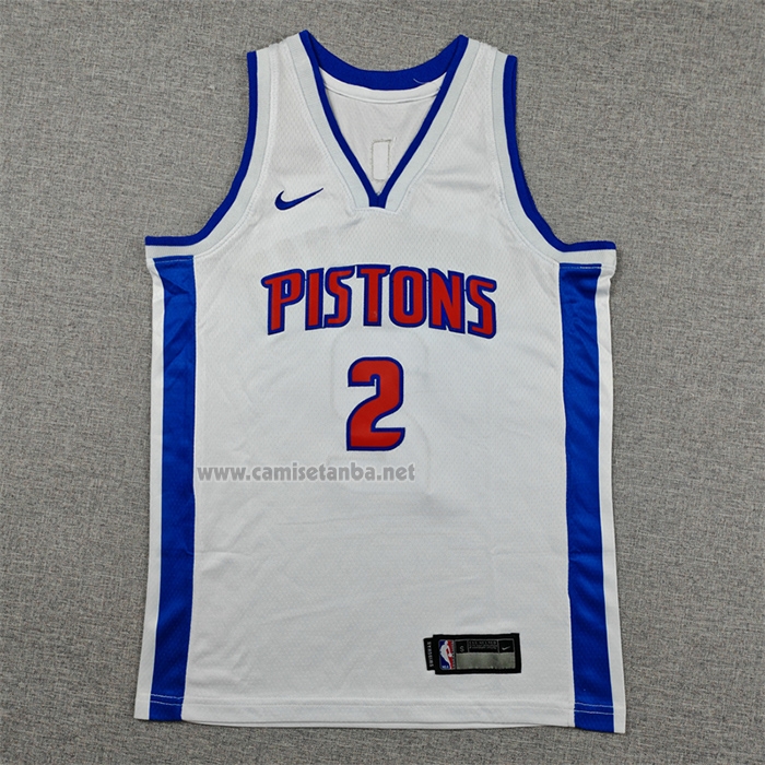 Camiseta Nino Detroit Pistons Cade Cunningham NO 2 Association 2025-26 Blanco